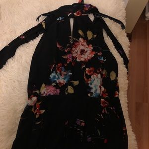 Forever 21 Black Floral Romper